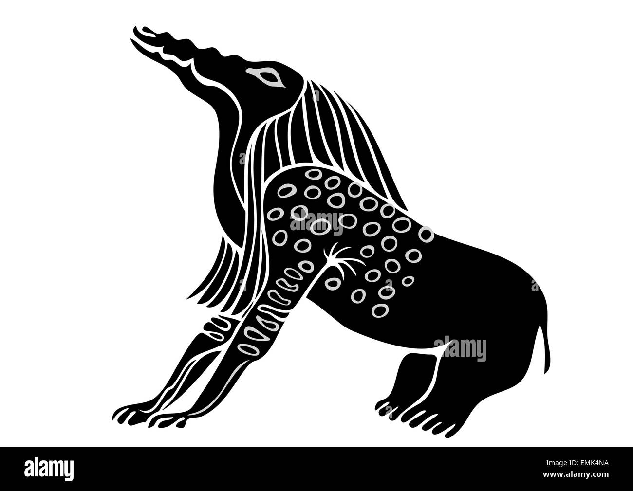 Immagine del demone egiziano - osso Eater - vettore Illustrazione Vettoriale