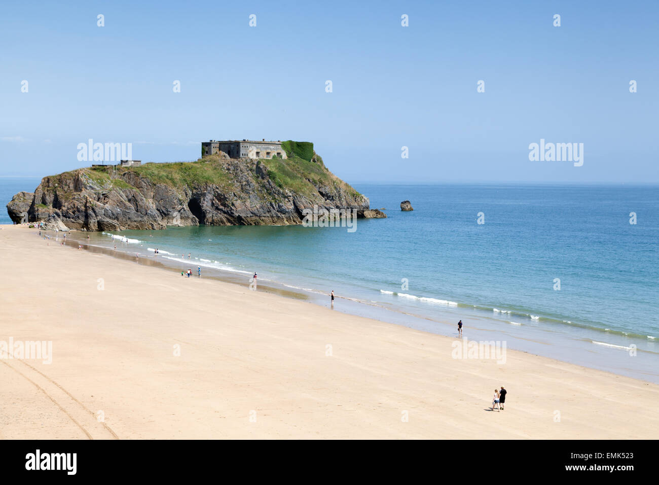 Tenby South Beach, il Galles Foto Stock