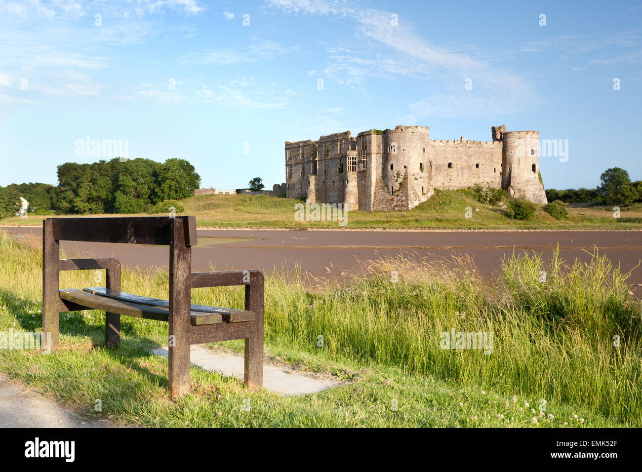 Carew Castle, Pembrokeshire, Galles Foto Stock