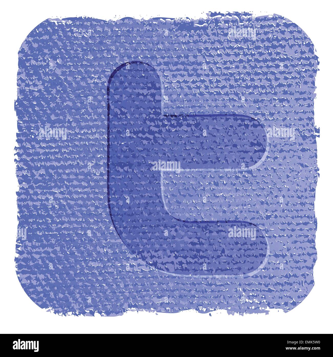 Grunge illustrazione vettoriale dell'icona Twitter - vettore Illustrazione Vettoriale