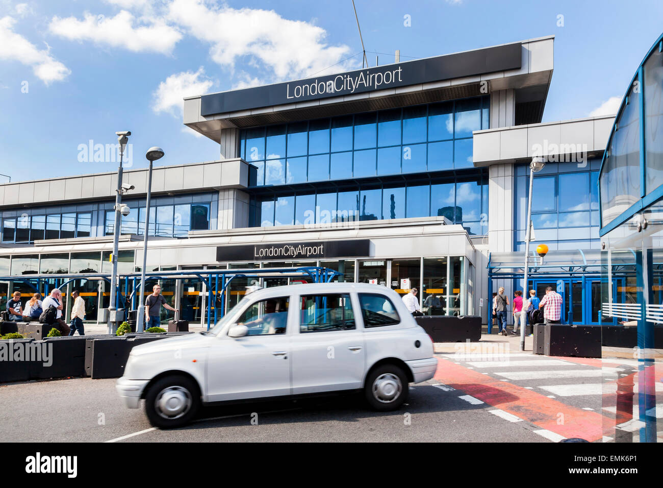 Il London City Airport, London, England, Regno Unito Foto Stock