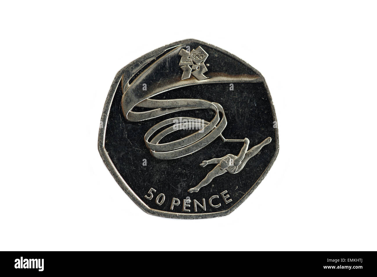 pezzo di 50 pence Foto Stock