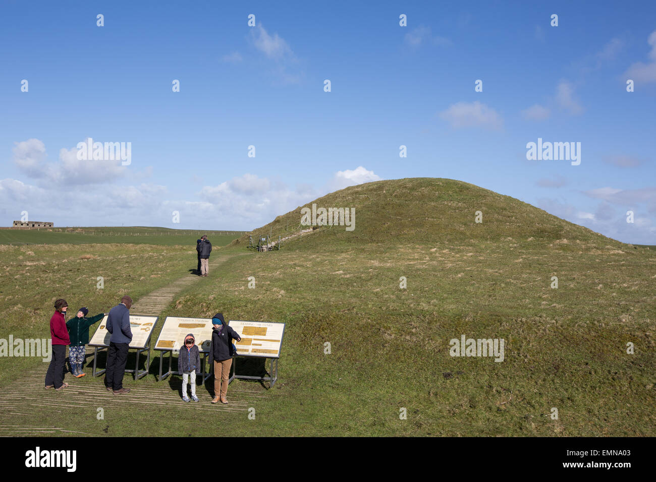 Maeshowe tomba neolitica, isole Orcadi, Scozia. Foto Stock