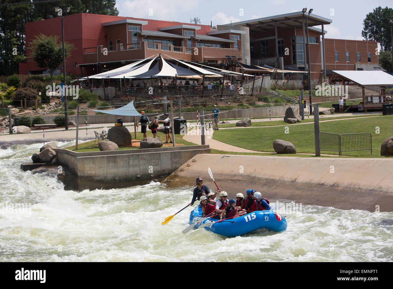 Stati Uniti National Whitewater Center in Charlotte, NC. Foto Stock