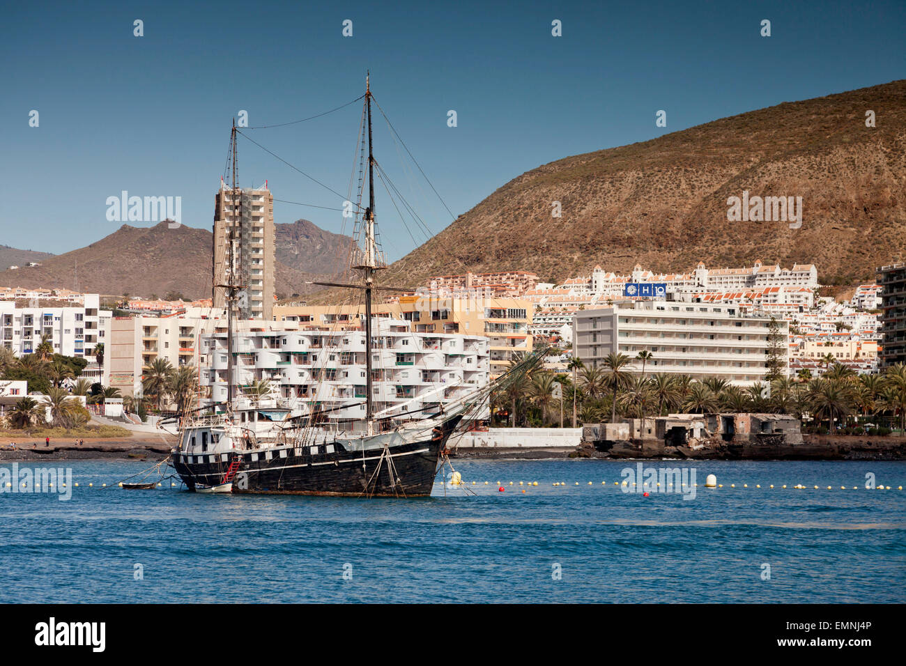 Barca a vela di Los Cristianos, Tenerife, Isole Canarie, Spagna, Europa Foto Stock