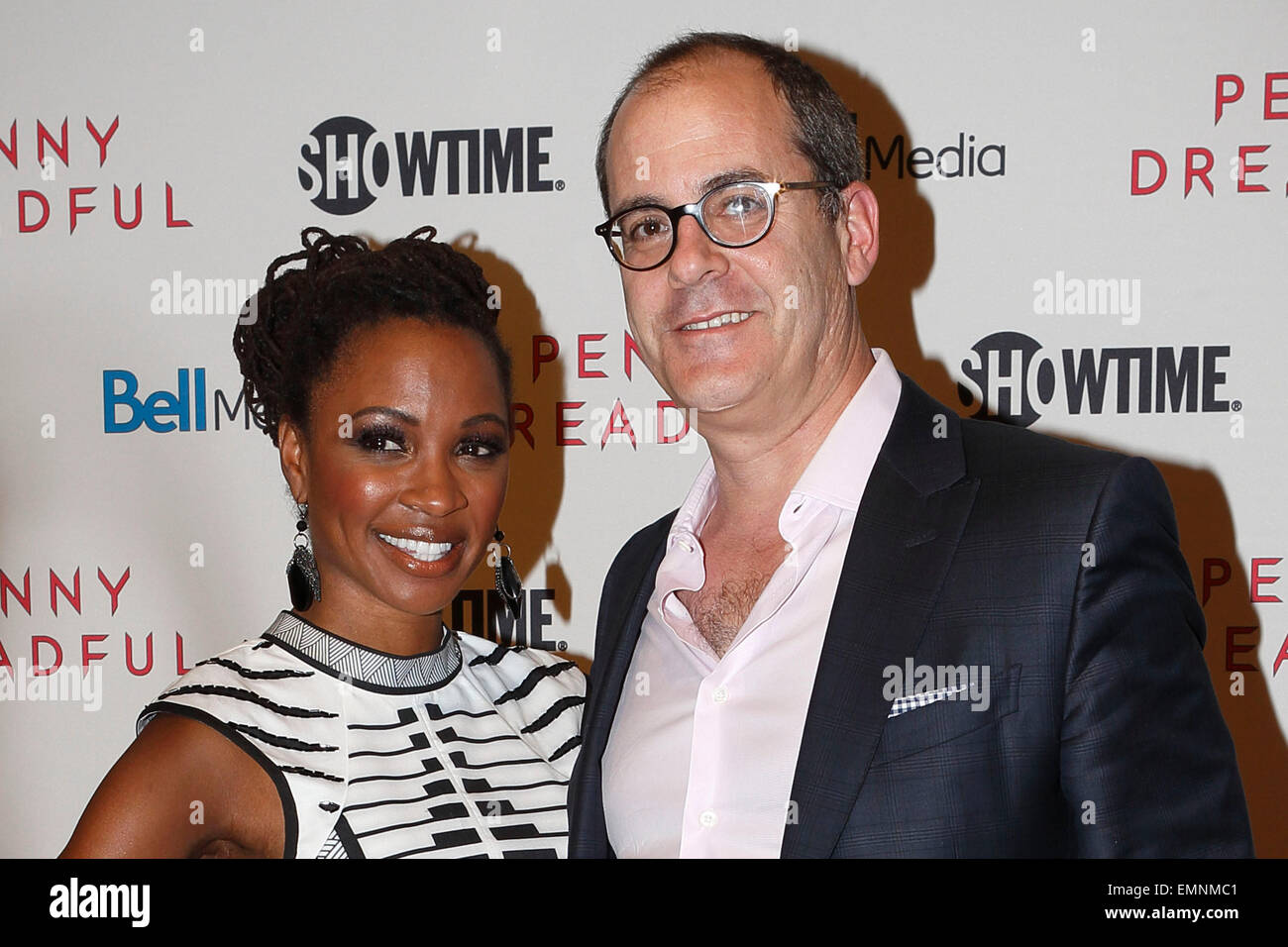 Toronto, Canada. Xxi Aprile, 2015. L'attrice Shanola Hampton e David Nevins arrivare per Penny terribile stagione 2 premiere al TIFF Bell Lightbox. Credito: EXImages/Alamy Live News Foto Stock