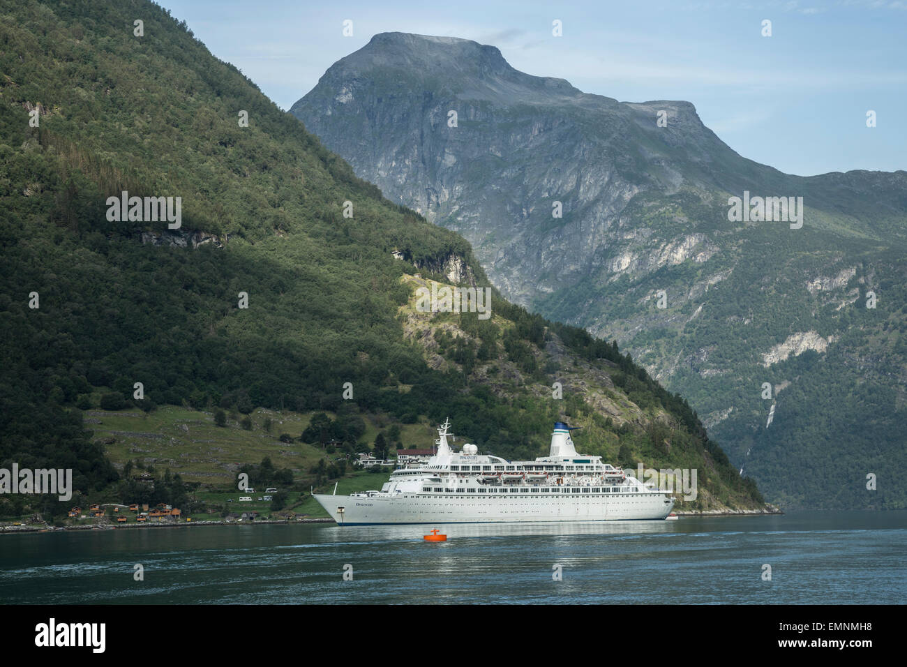 La nave di crociera scoperta in Gerainger Fjord Norway Foto Stock