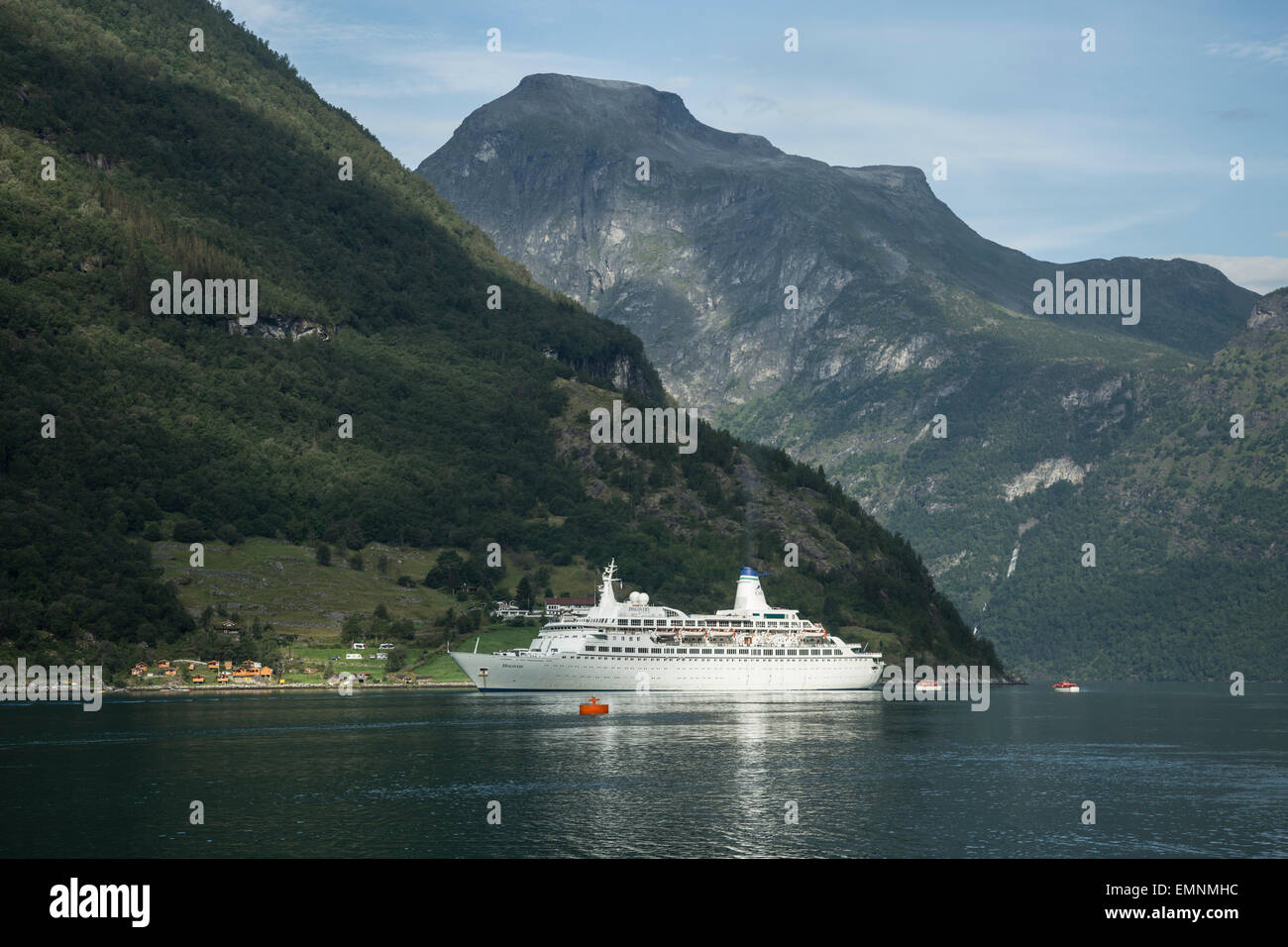La nave di crociera scoperta in Gerainger Fjord Norway Foto Stock