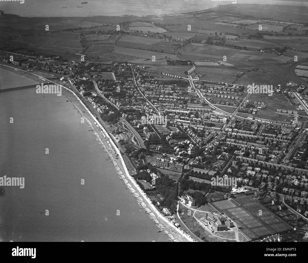 Vista aerea di Felixstowe. Circa 1926 Foto Stock