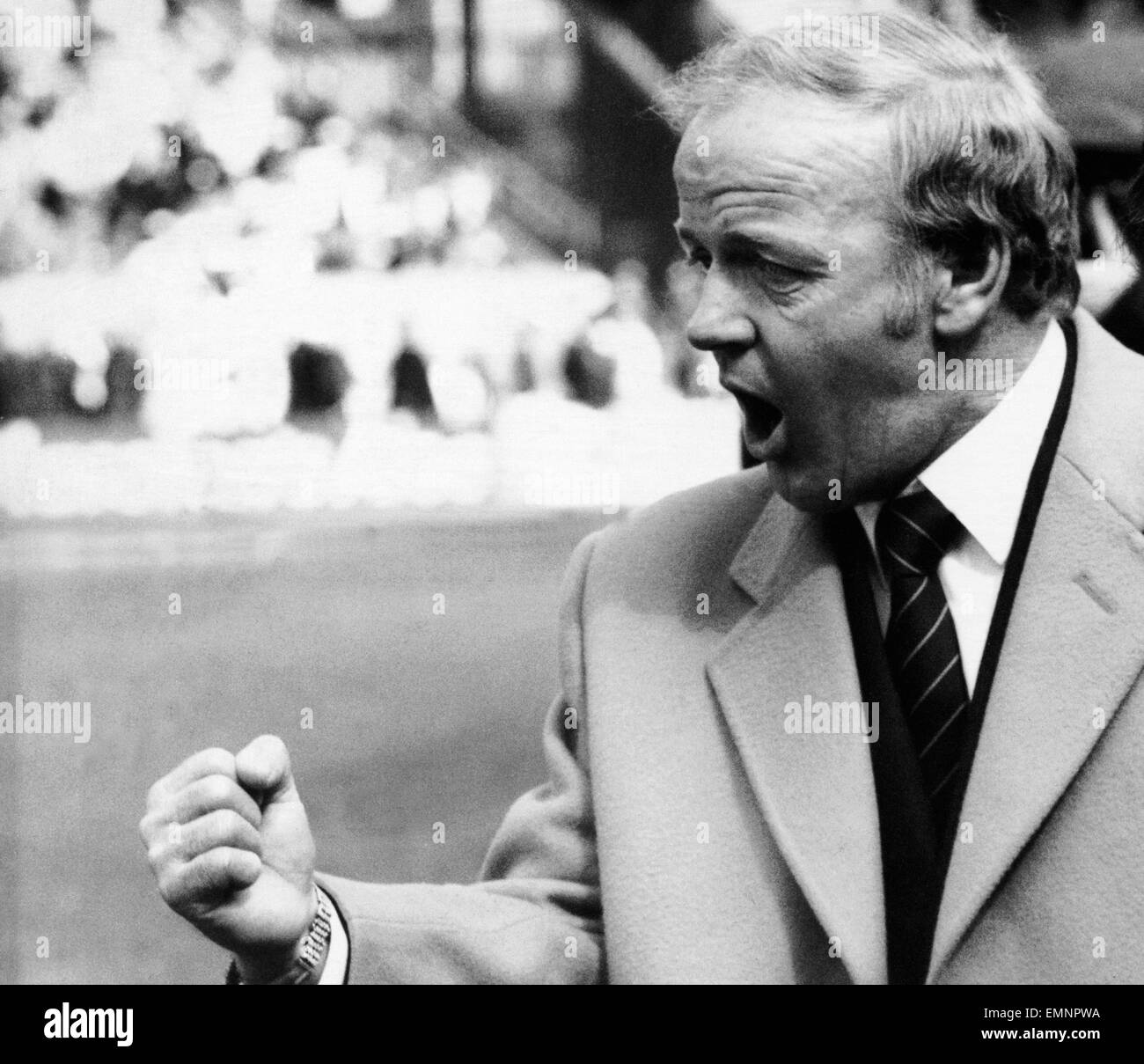 Leeds United manager Billy Bremner. 12 Aprile 1987 Foto Stock