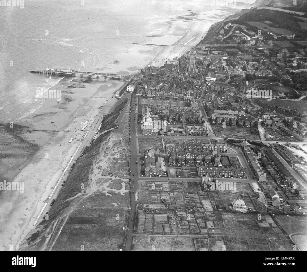 Vista aerea del Cromer. Circa 1926. Foto Stock