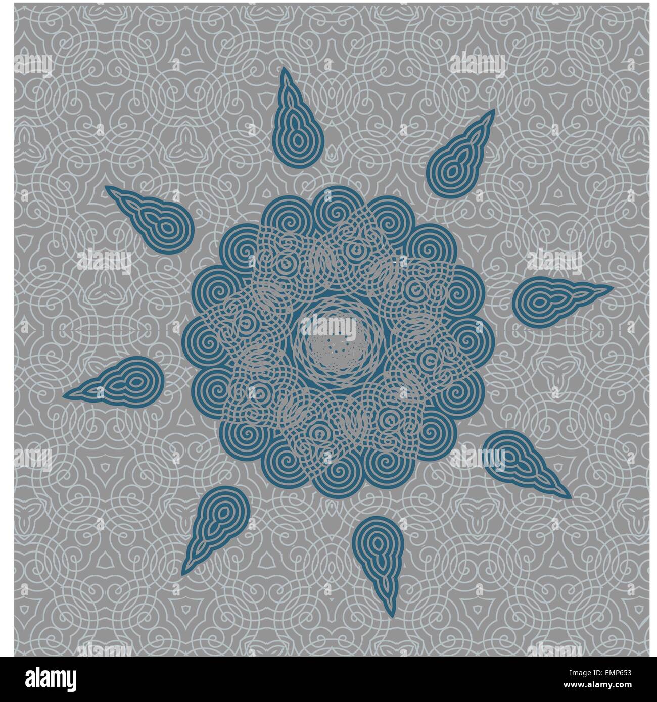 Illustrazione della cornice ornamentale formato vettoriale sfondo Foto Stock