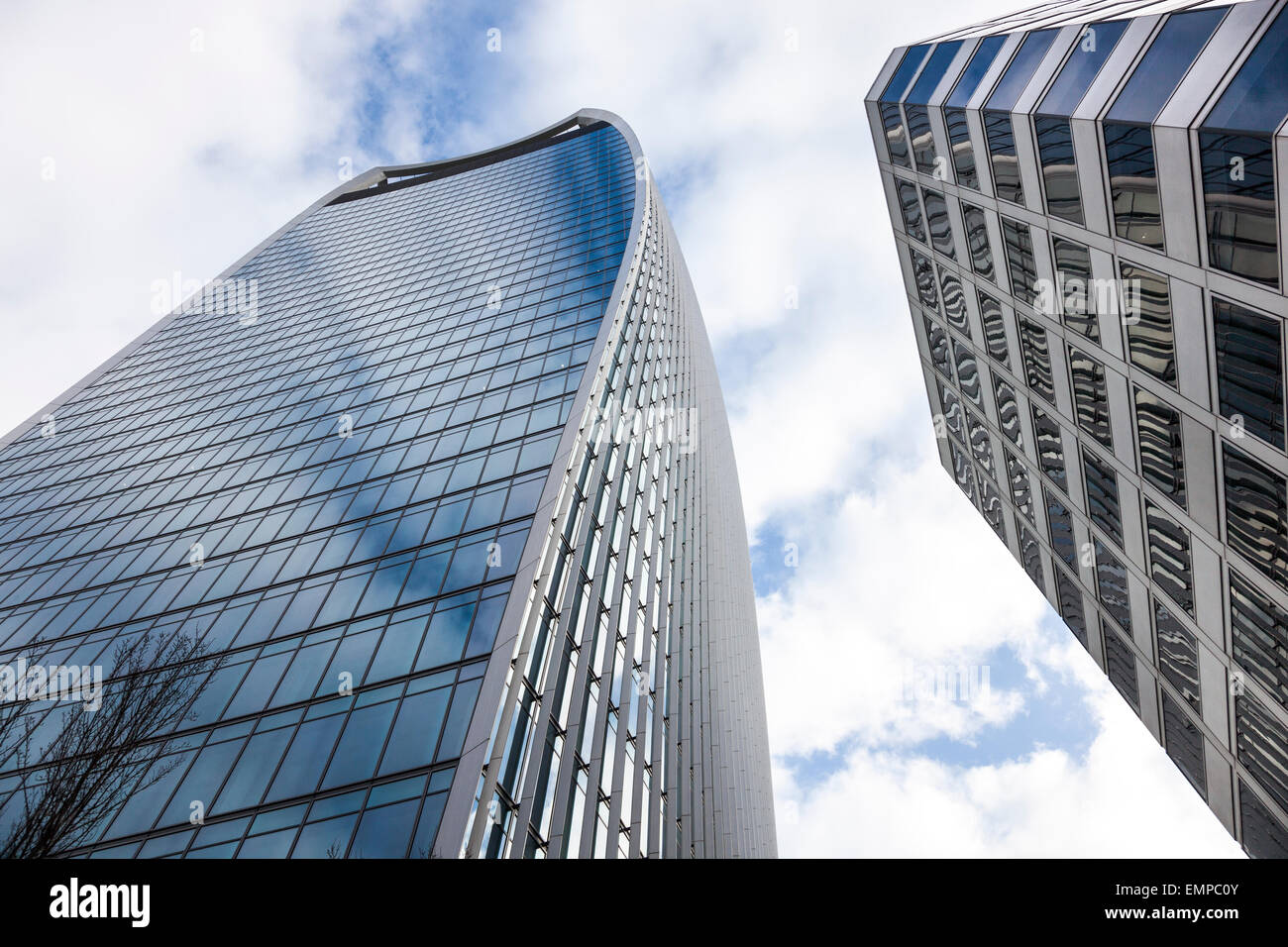 Post-moderna architettura - 20 Fenchurch Street (walkie-talkie), Philpot Lane, Londra, Inghilterra Foto Stock