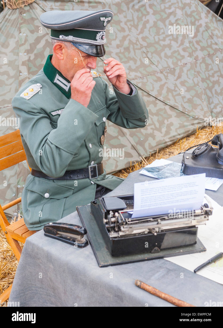 WW2 re-enactors a militari storici mostrano Leicester Inghilterra England Foto Stock