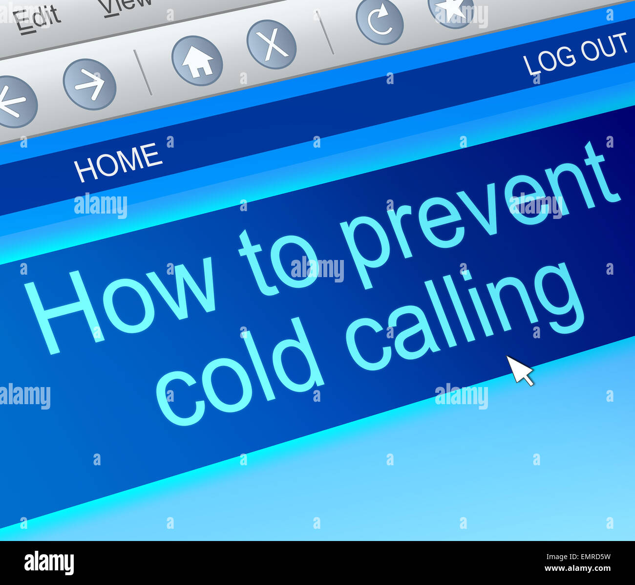 Cold calling concetto. Foto Stock