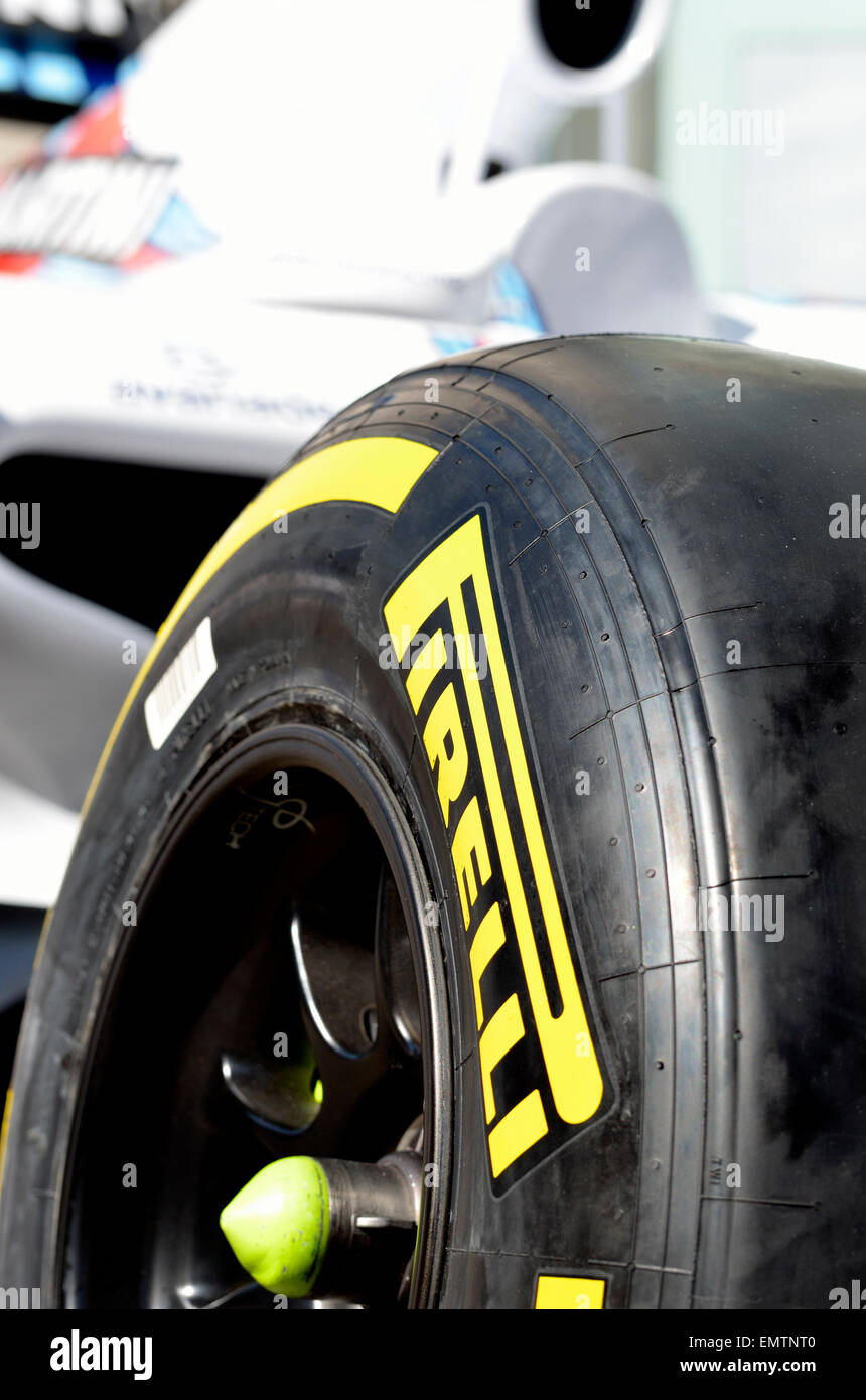 2014 Williams auto di Formula Uno - Pirelli P Zero pneumatico slick Foto Stock