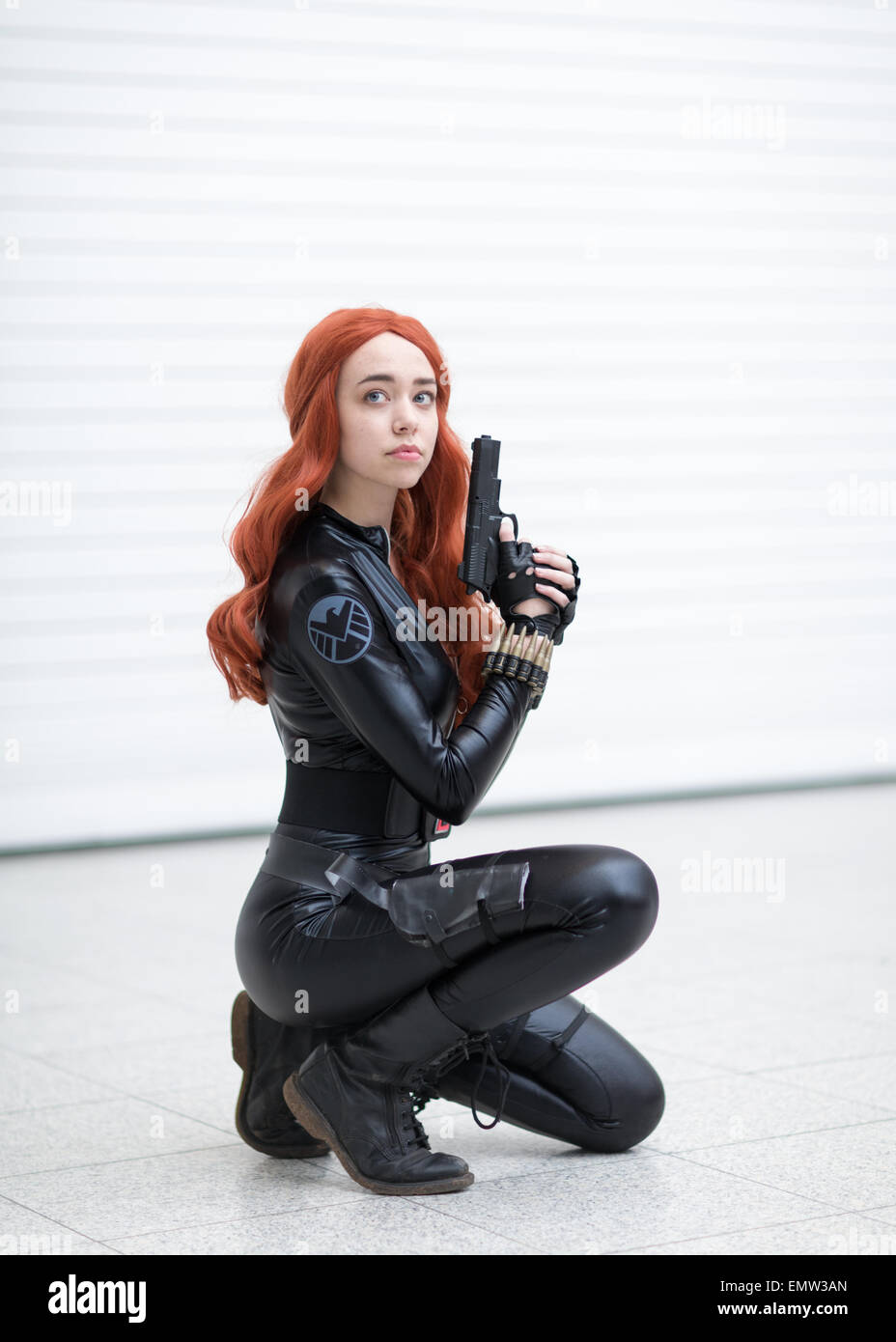 Il partecipante a Comicon, London ExCel, Febbraio 2015 Foto Stock