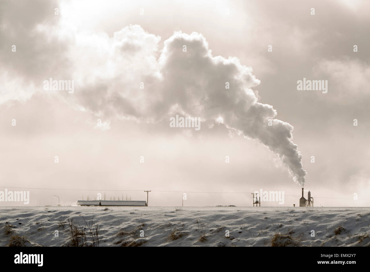 Impianto di alimentazione di energia geotermica in Islanda Foto Stock