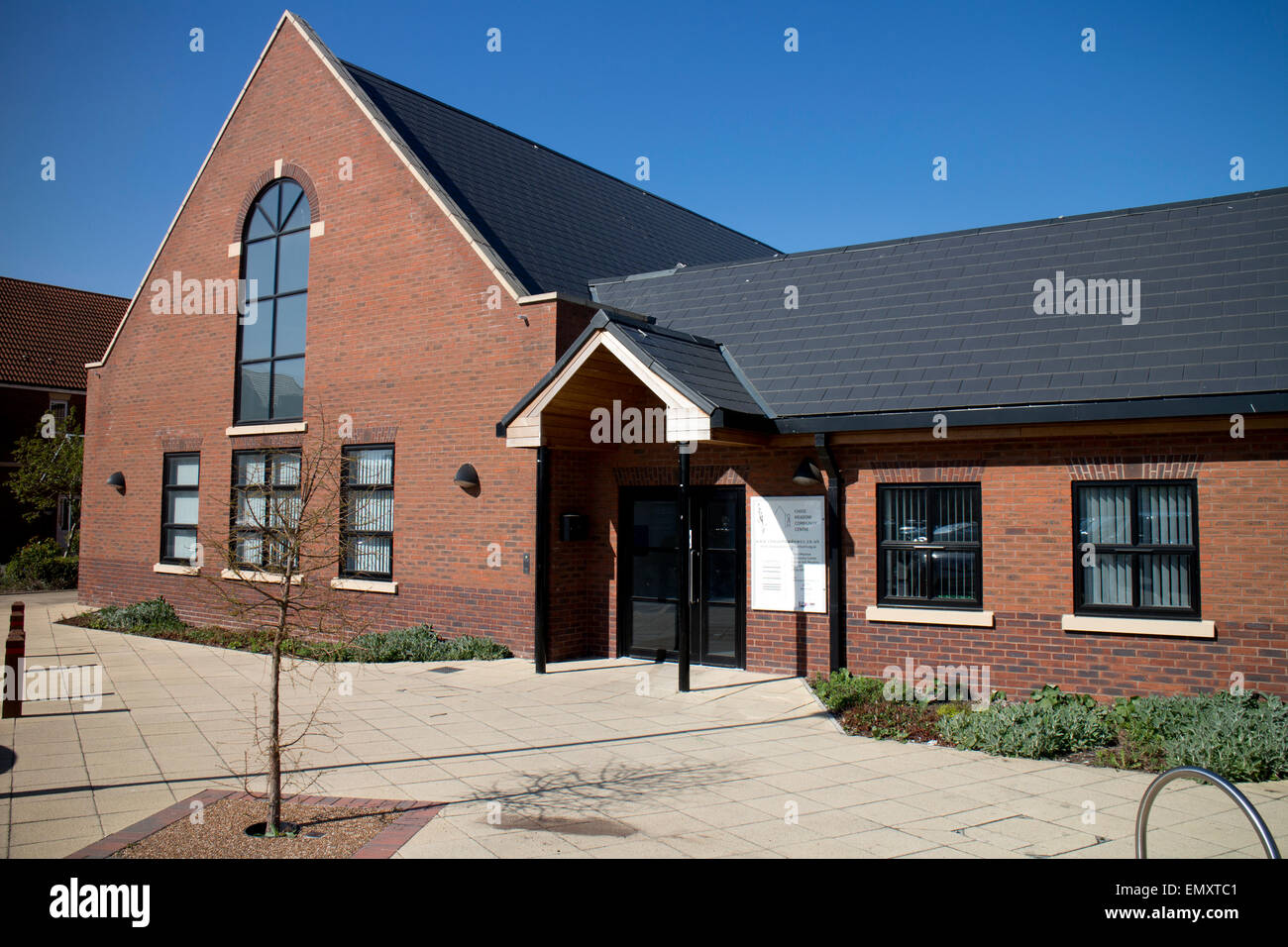 Chase Prato Centro Comunitario, Warwick, Warwickshire, Inghilterra, Regno Unito Foto Stock