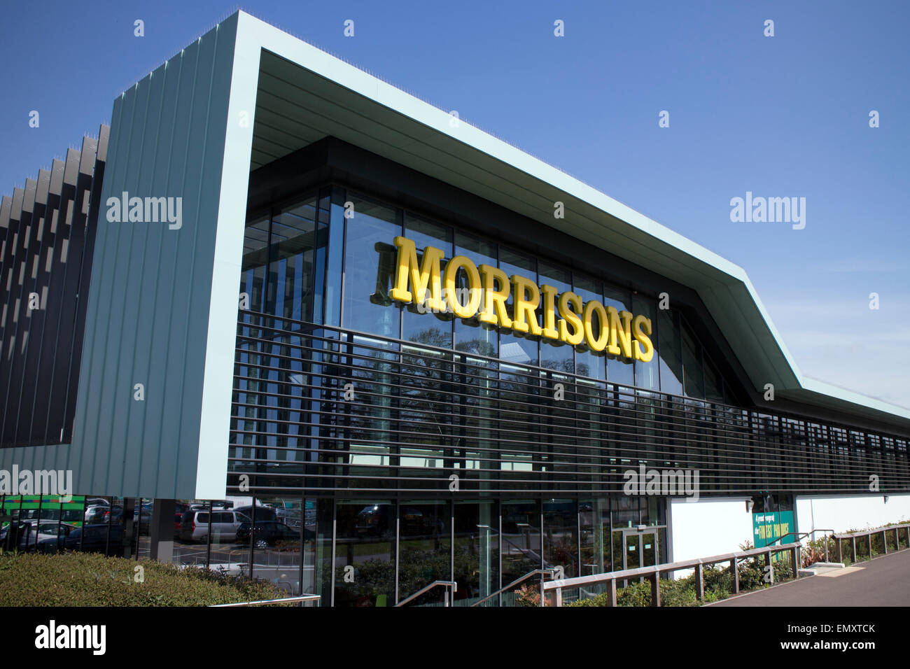 Morrisons supermercato, Leamington Spa, Regno Unito Foto Stock