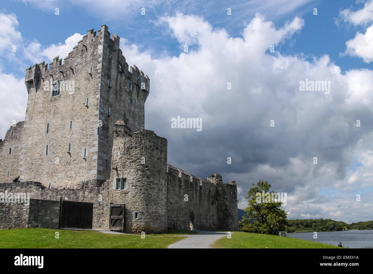 Castello di Ross a Killarney, nella contea di Kerry, Irlanda Foto Stock