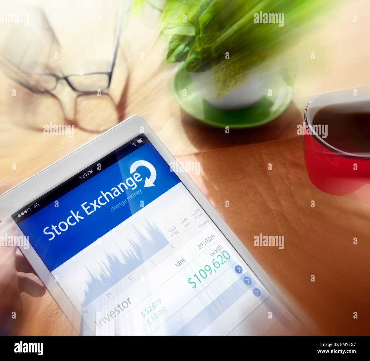 Stock Exchange Online Digital concetti del dispositivo Foto Stock