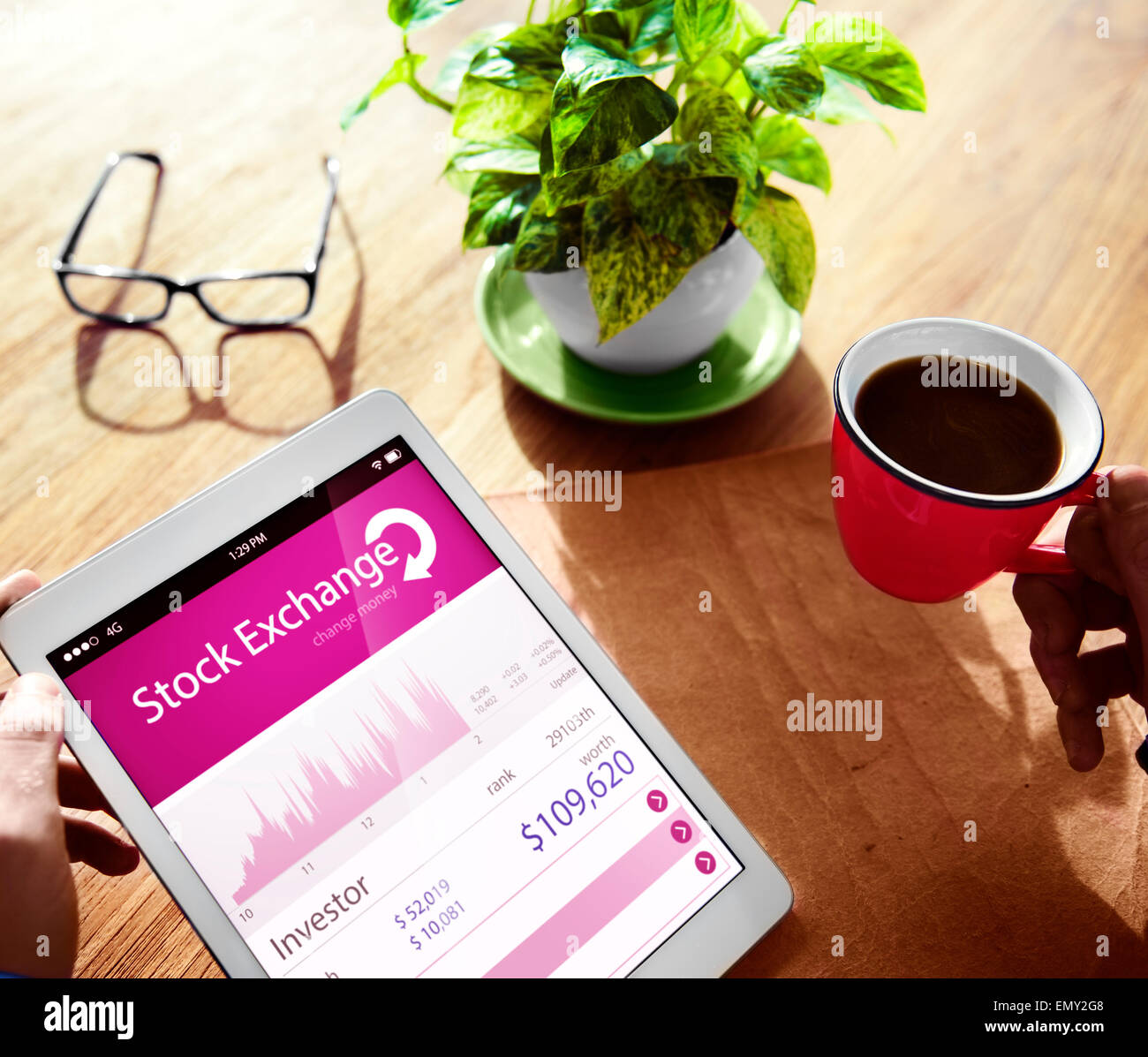 Stock Exchange Online Digital concetti del dispositivo Foto Stock