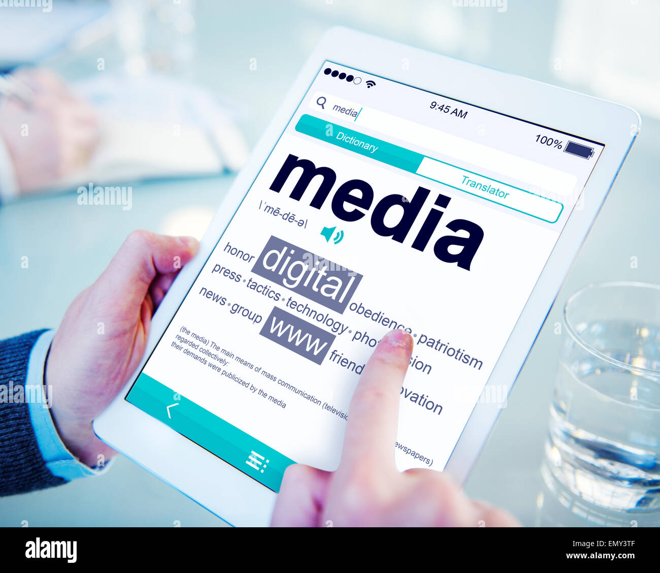 Media Digital WWW significato i concetti di ricerca Foto Stock