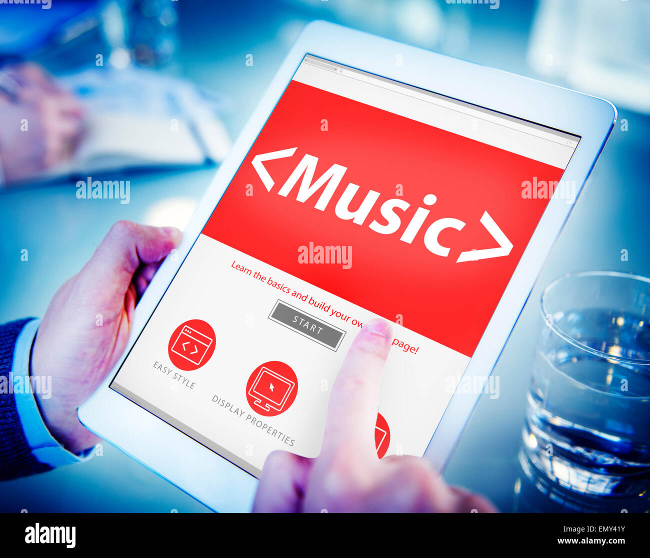 Digital Online Music Arts Ufficio concetto di lavoro Foto Stock