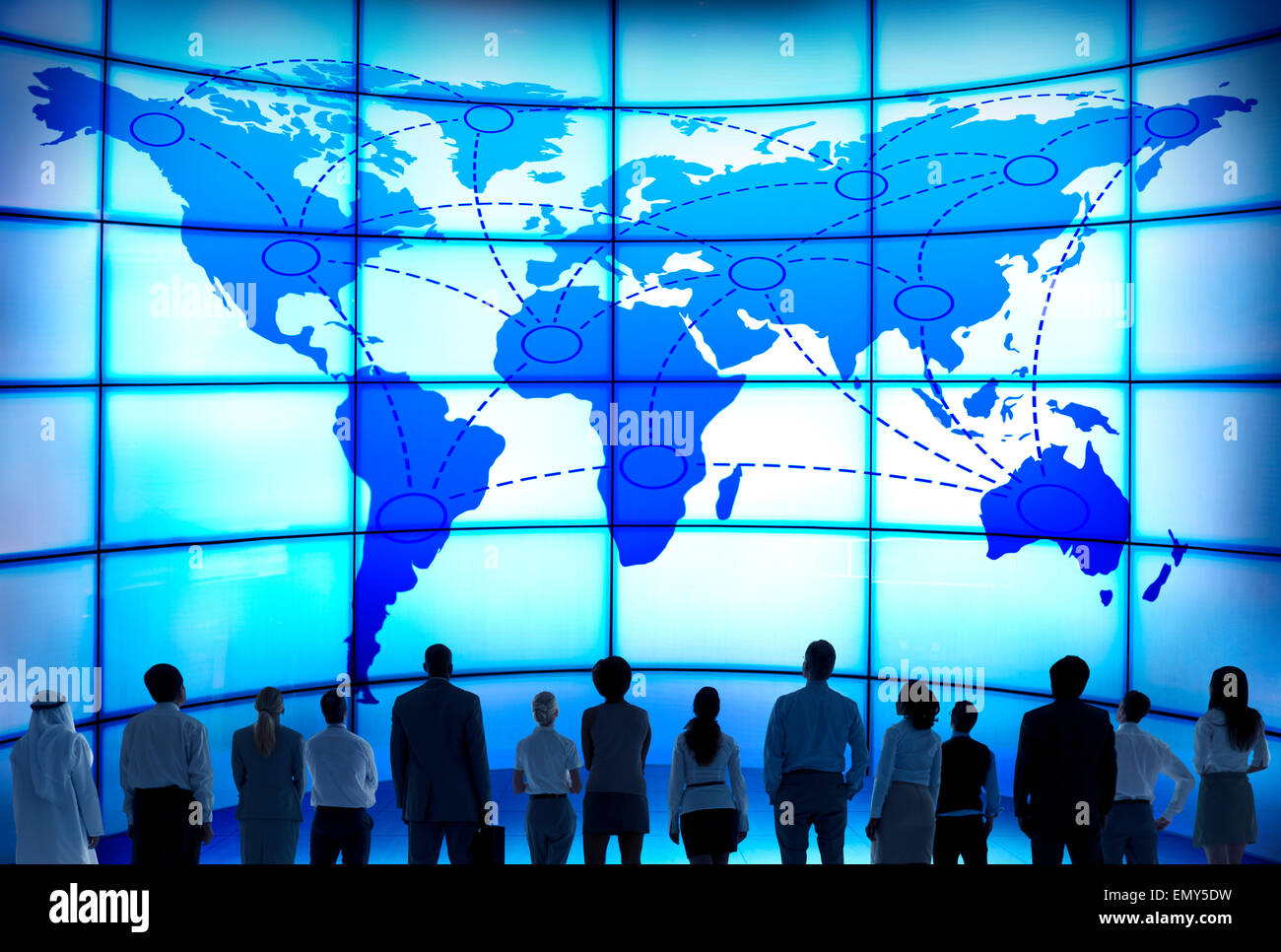 Global Business persone Mondo Corporate Mappa Concetto di connessione Foto Stock