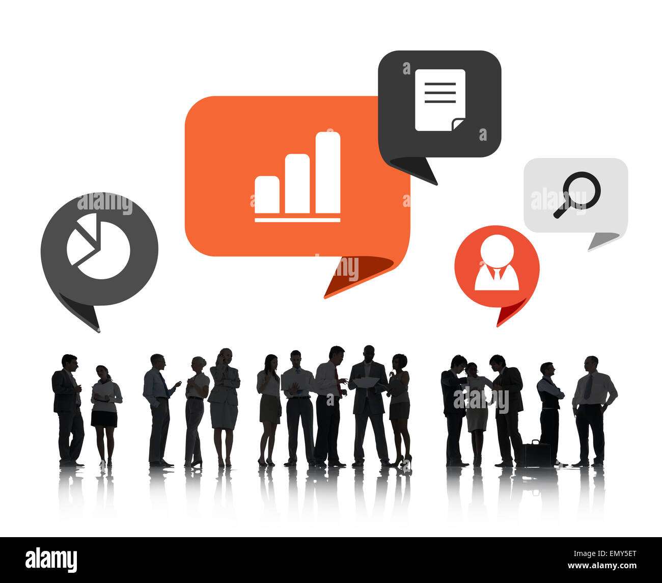 Un gruppo di persone di affari a discutere di questioni aziendali Foto Stock