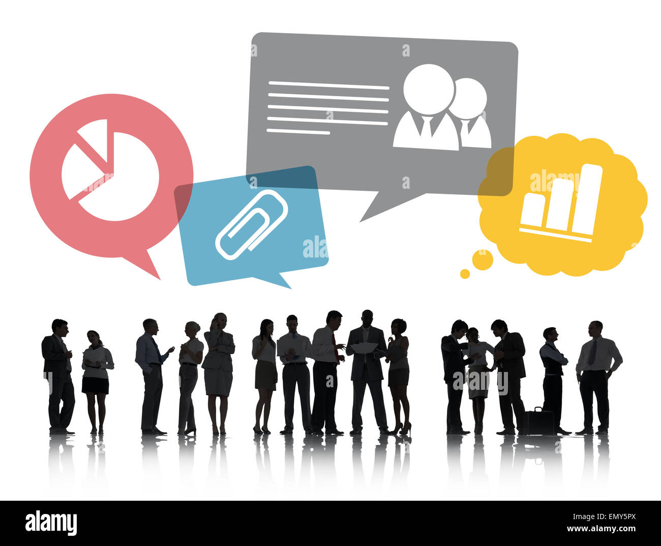 Un gruppo di persone di affari a discutere di questioni aziendali Foto Stock