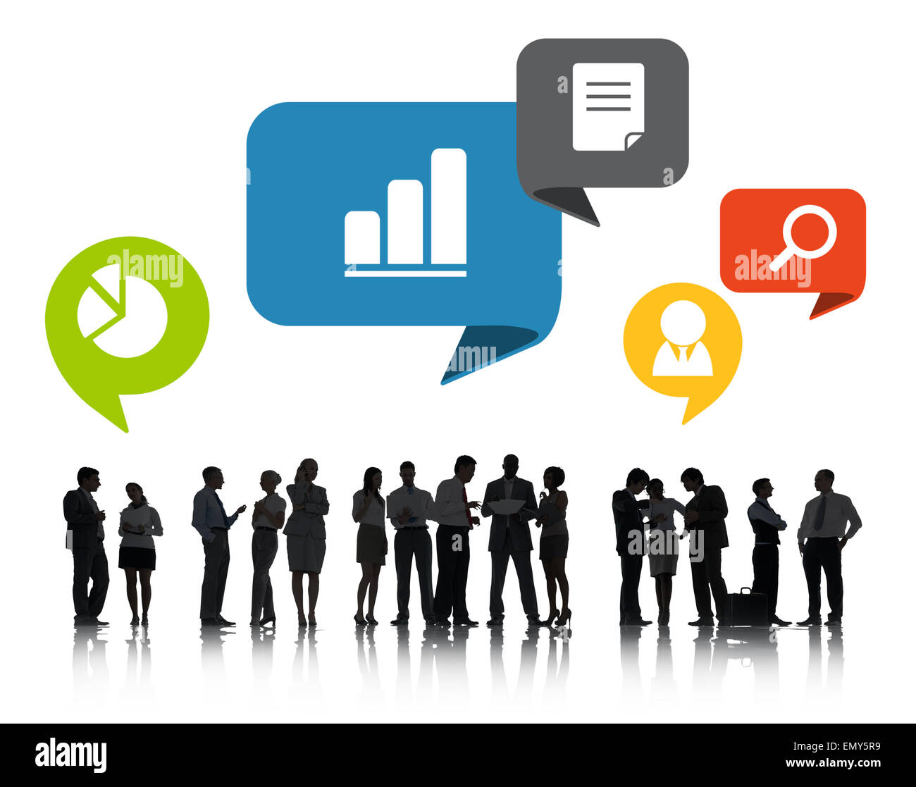 Un gruppo di persone di affari a discutere di questioni aziendali Foto Stock