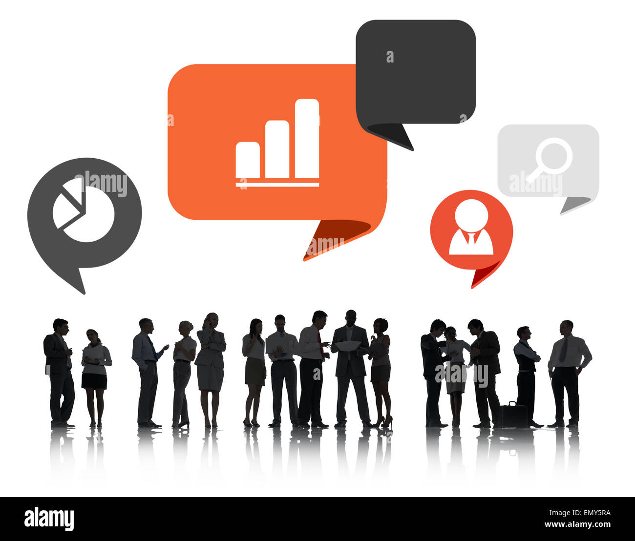 Un gruppo di persone di affari a discutere di questioni aziendali Foto Stock