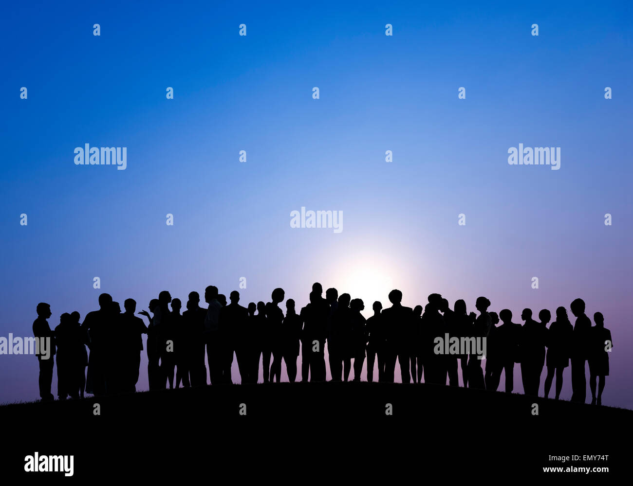 La gente di affari Corporate collare bianco lavoratore concetto all'aperto Foto Stock
