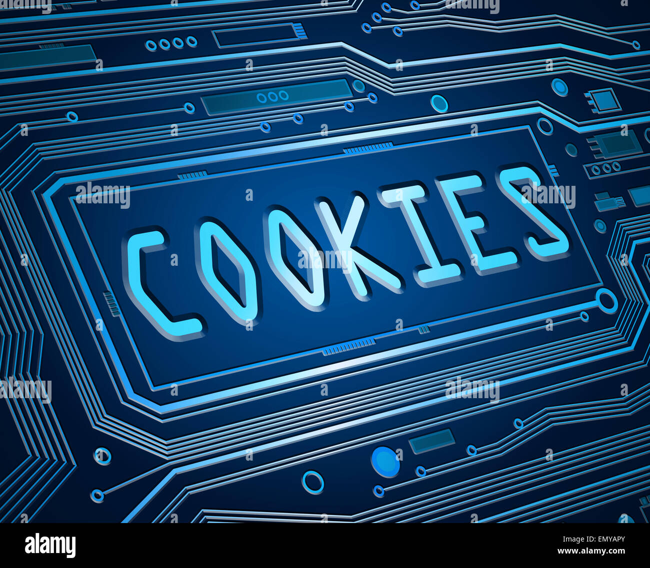 Concetto di cookie. Foto Stock