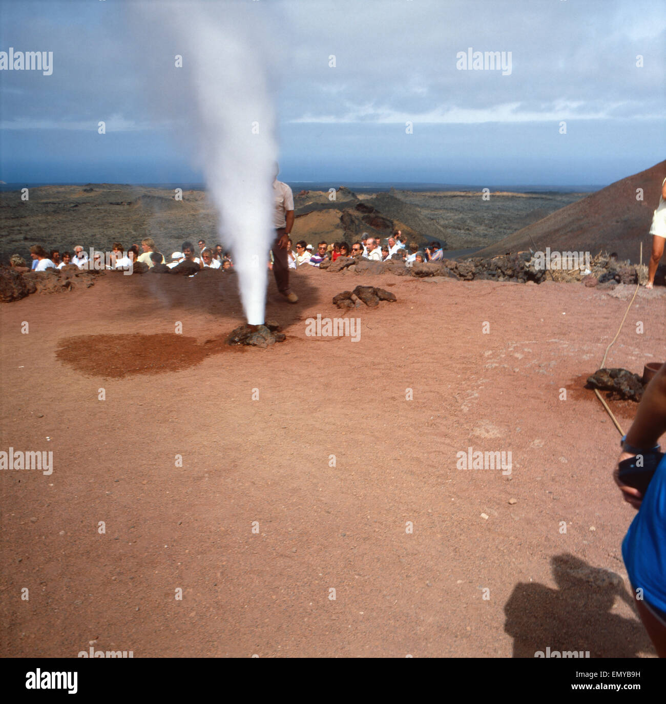 Urlaub auf Lanzarote, Spanien 1970er Jahre. Vacanze a Lanzarote, Spagna degli anni settanta. Foto Stock