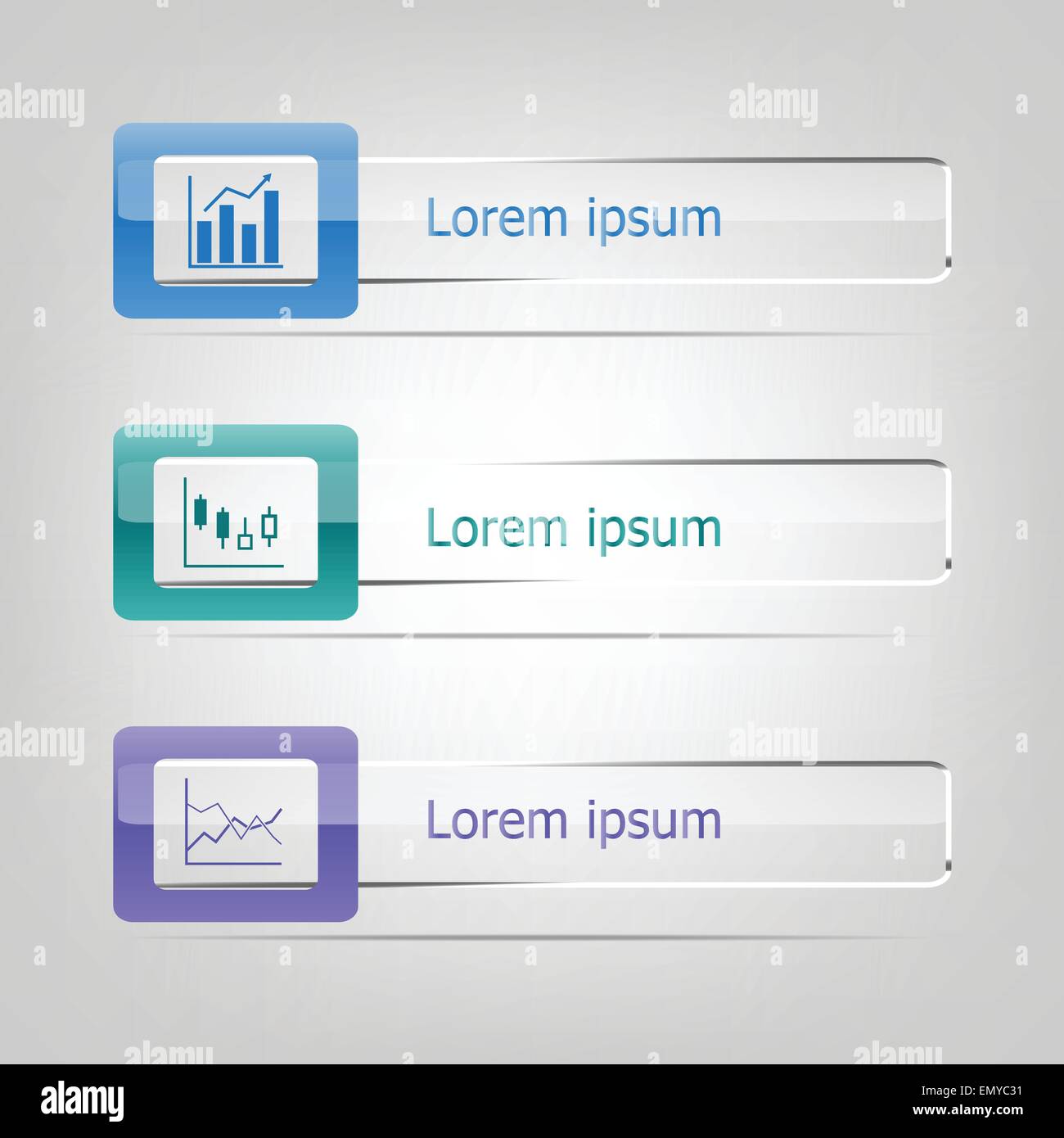 Set di banner di vettore ed infografico, vettore di stock Illustrazione Vettoriale
