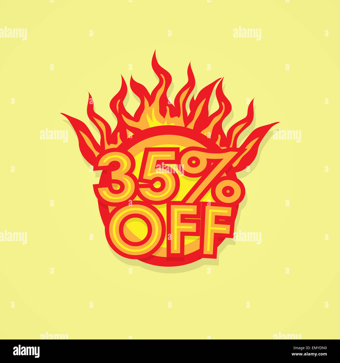 Sconto ardente. Foto Stock