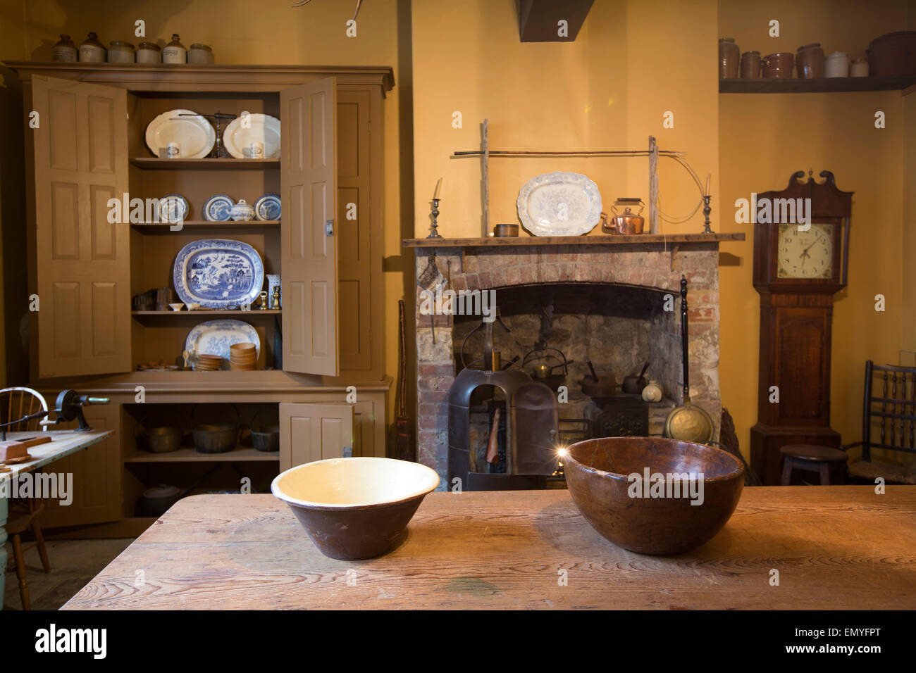 Regno Unito, Inghilterra, Lancashire, Lancaster, Giudici filoni Museum, cucina Foto Stock