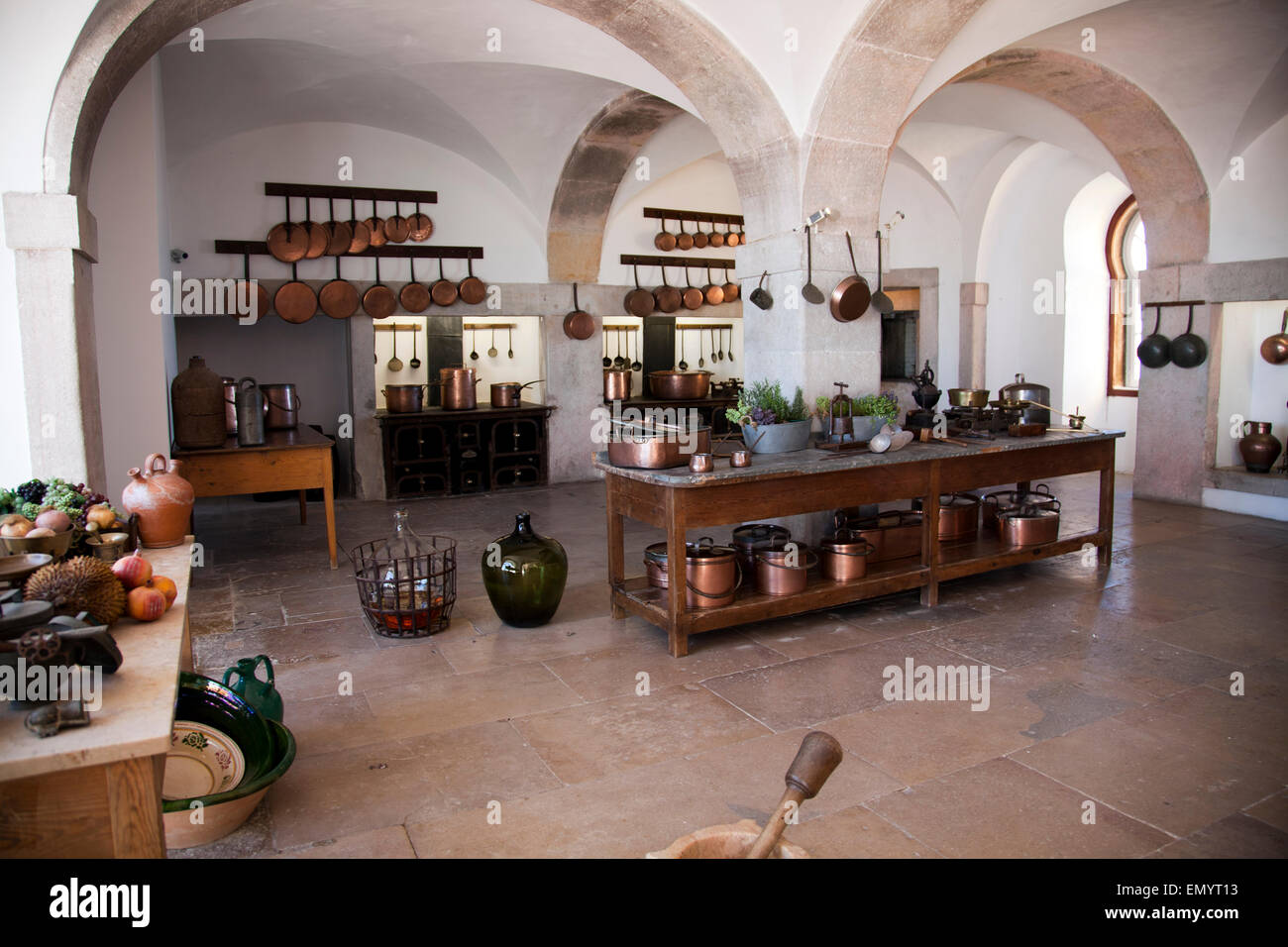 Palácio da Pena cucina - Sintra, Portogallo Foto Stock