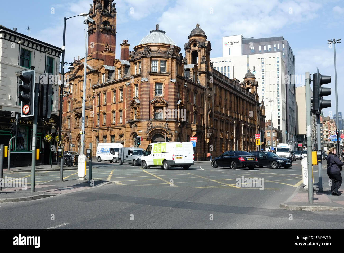 Piccadilly, Manchester, Inghilterra, Regno Unito, Gran Bretagna, Europa Foto Stock