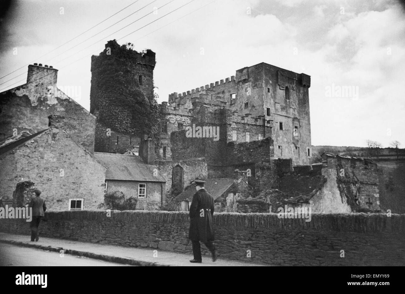 Macroom Castle, nella contea di Cork, Irlanda. 23 Maggio 1935 Foto Stock