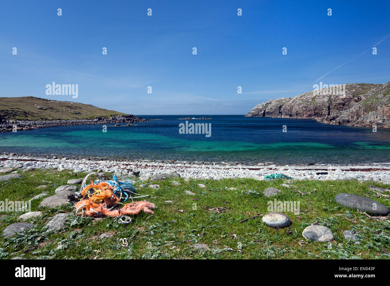 Gearrannan Bay, isola di Lewis, Ebridi Esterne, Scozia . Foto Stock