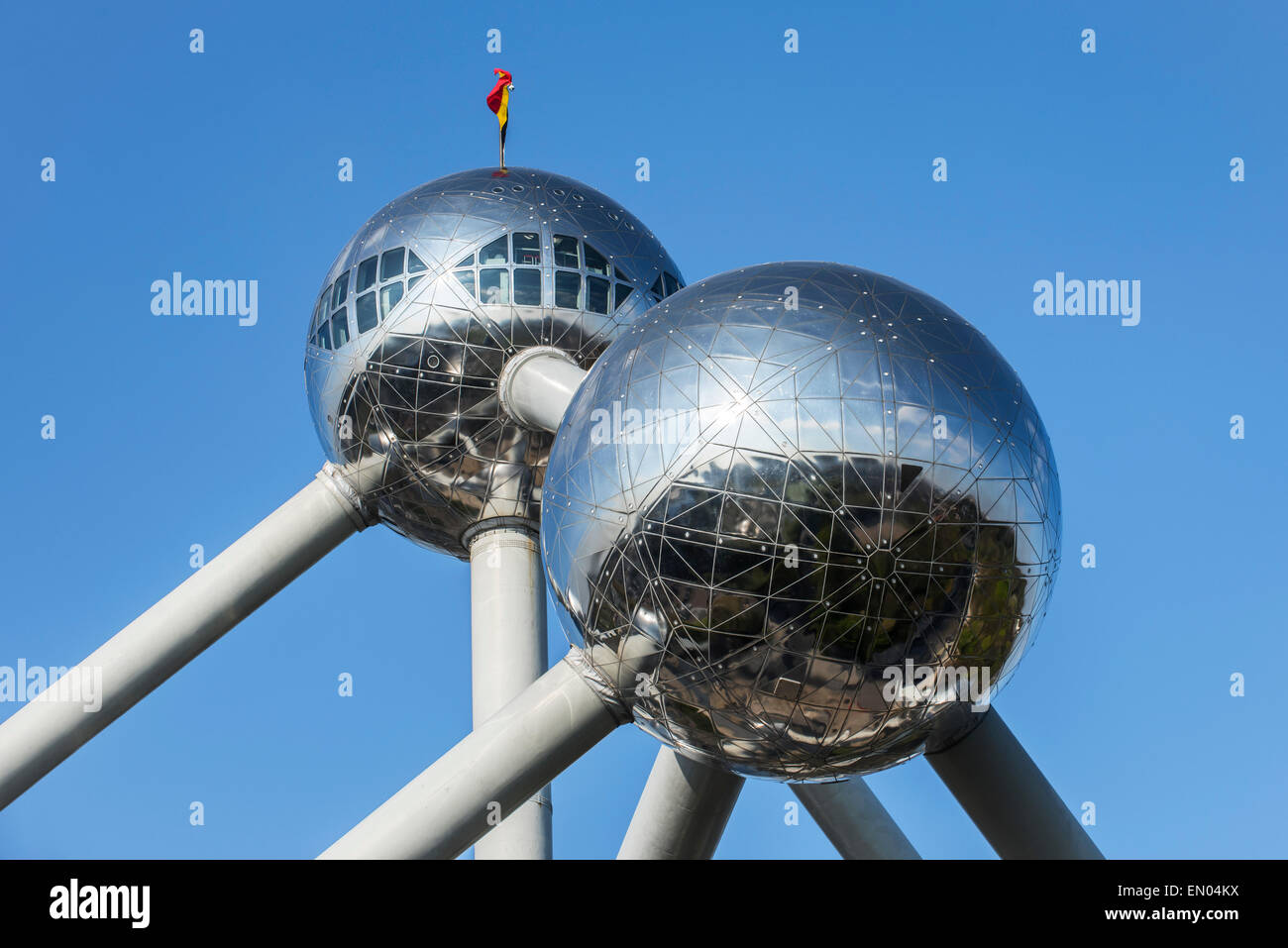 L'Atomium, edificio di Bruxelles originariamente costruito per Expo 58, 1958 Bruxelles Fiera Mondiale in Belgio Foto Stock