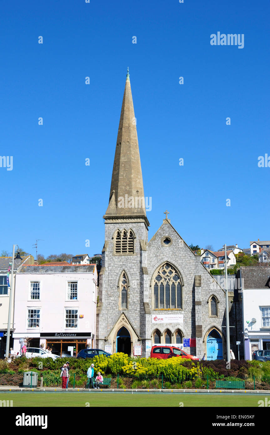 Il trefolo Chiesa (Italia) riformata, Dawlish, Devon, Inghilterra, Regno Unito Foto Stock