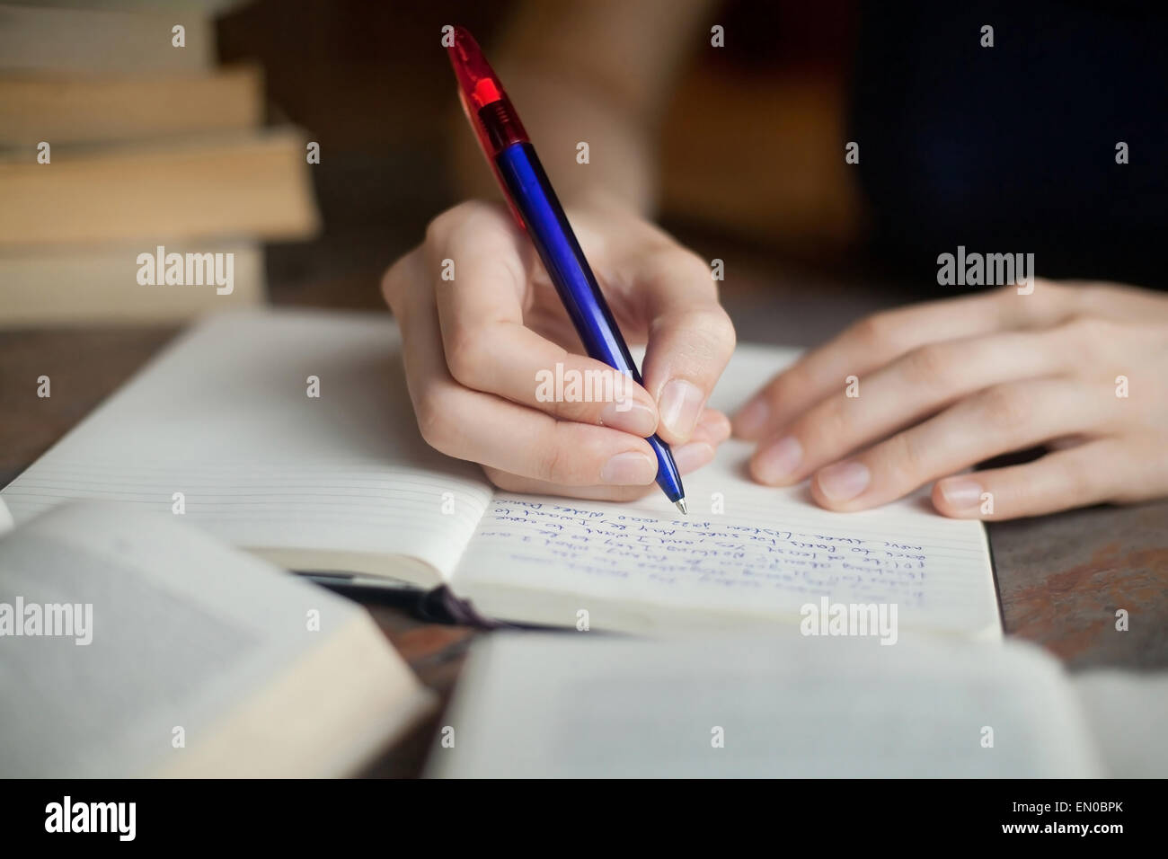 Preparazione per l'esame Foto Stock