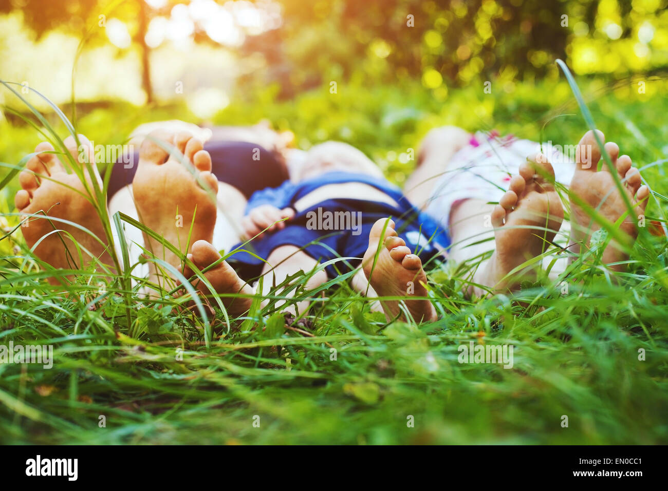 famiglia sana Foto Stock