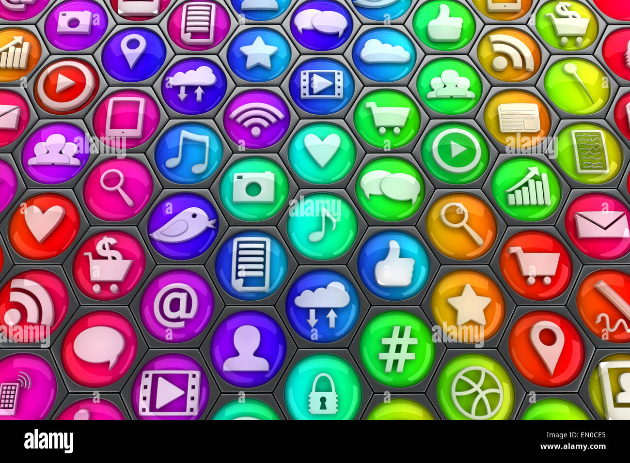 Social media sfondo Foto Stock