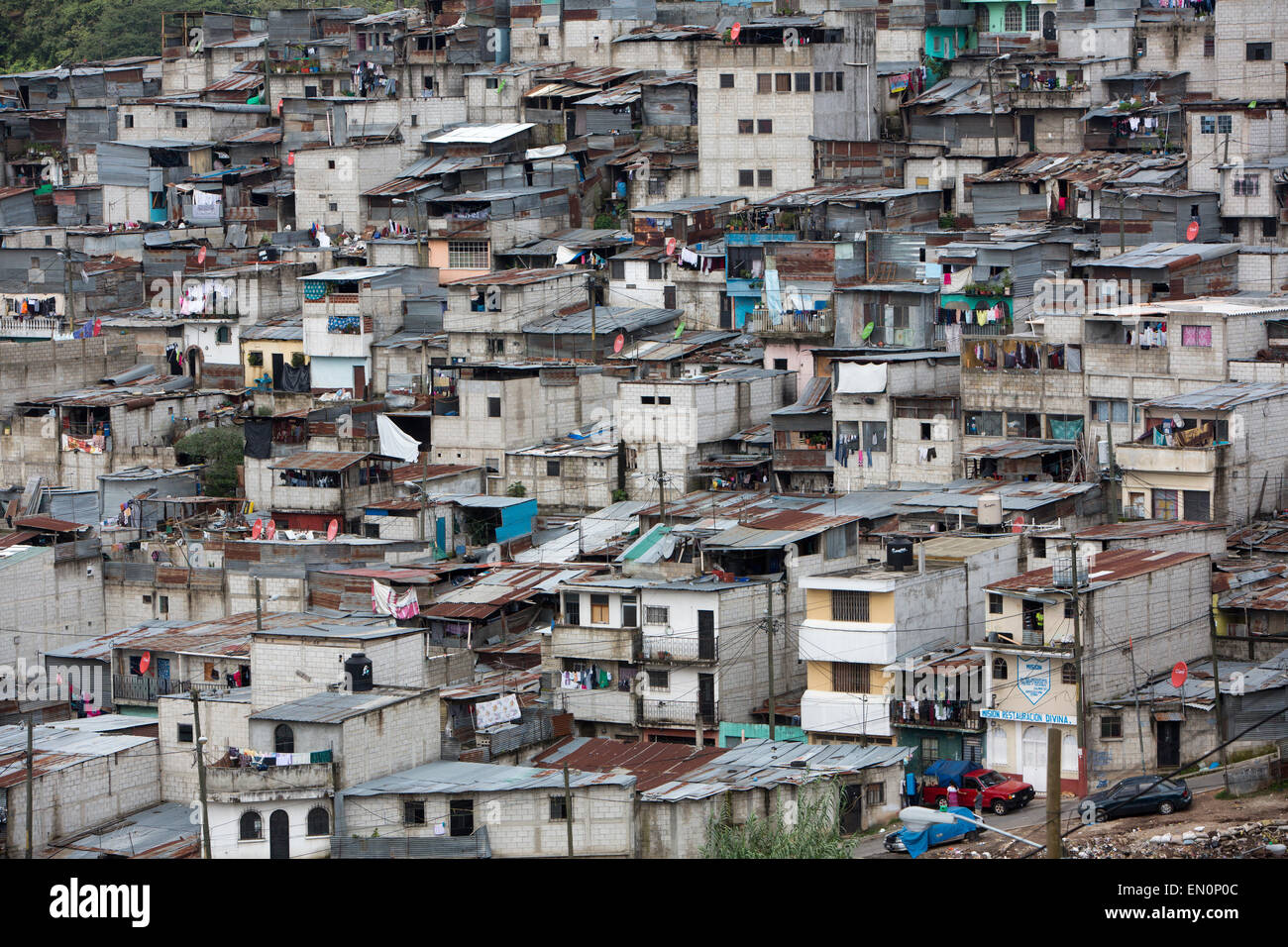 Baraccopoli di Città del Guatemala Foto Stock